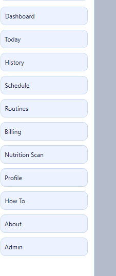 Simple Gym menu screen