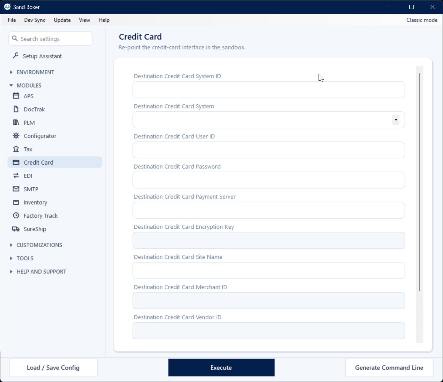 Credit-card interface
