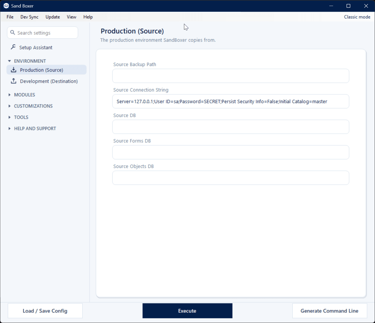 Sand Boxer 1.6 Modern interface — main window