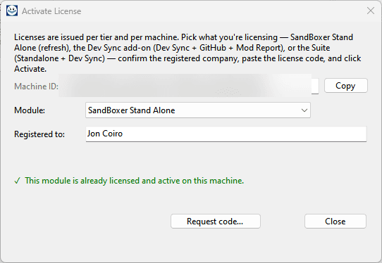 License activation
