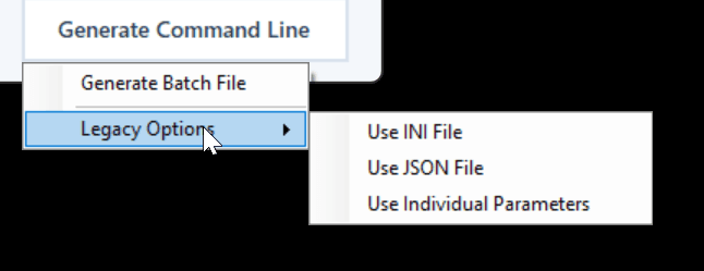 Legacy command-line options