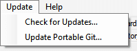 Update menu